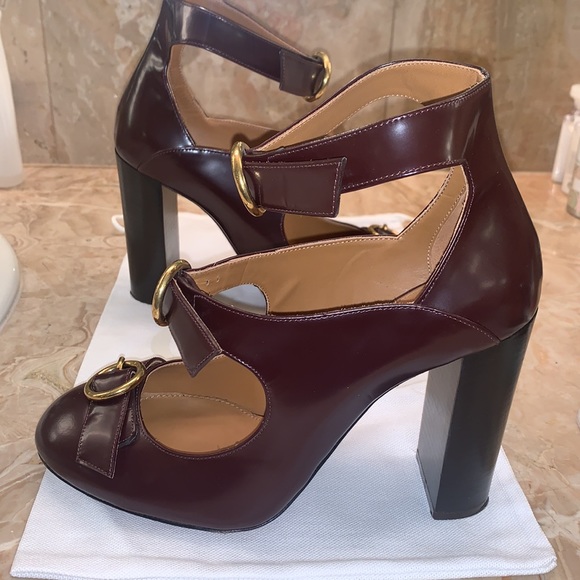 Chloe buckles pump in deep purple - Picture 5 of 9